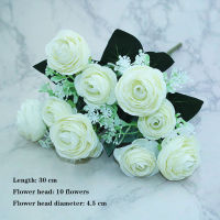 OperacwotsotsWhite variety of autumn fake tea rose peony silk flower autumn gerbera daisy fake flower plastic DIY wedding home accessories