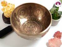 ขันทิเบตแฮนด์เมด ขนาด17.6ซม. น้ำหนัก894กรัม ชามทำสมาธิแฮนด์เมด Tibetan Handmade Singing Bowl