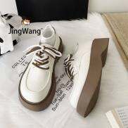 JingWang Free Shipping Miễn phí vận chuyển Phong cách Anh giày da nhỏ của