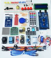 SUQ MEGA2560 R3 ชุดสตาร์ทมอเตอร์เซอร์โว RFID อัลตราโซนิกรีเลย์ช่วง LCD สําหรับ arduino