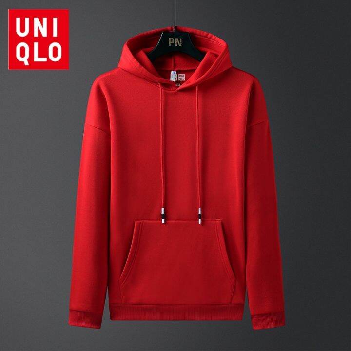 uniqlo-เสื้อกันหนาว-แขนยาว-มีฮู้ด-ผ้าฝ้าย-สไตล์สปอร์ต-สําหรับผู้หญิง