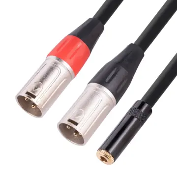 Stereo Jack 3.5mm Male to Dual XLR Audio Cable for PC Mobile Mixer  Amplifier 3.5 to 2 XLR 3 Pin Y Splitter Shielded Cords