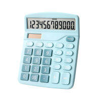 Desktop Calculator Standard Function Calculator with 12-Digit Large LCD Display Solar Battery Dual Power for Home Basic Office