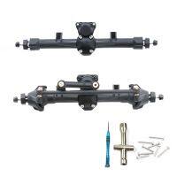 Metal Complete Front and Rear Axle Set for 1/24 RC Crawler Car Axial SCX24 Deadbolt , with Screwdriver and -Sleeve