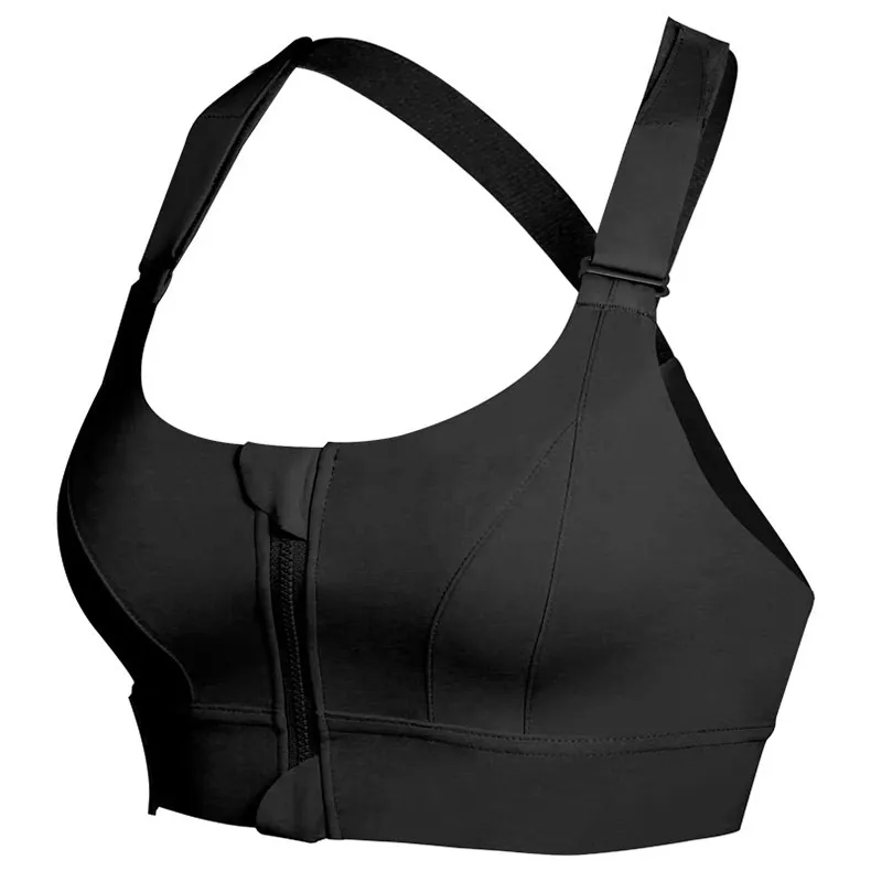Front Zipper Sports Bra For Women Gym Plus Size 5XL Velcro Adjustable  Fitness Yoga Shockproof High Support All-in-one Bras Top