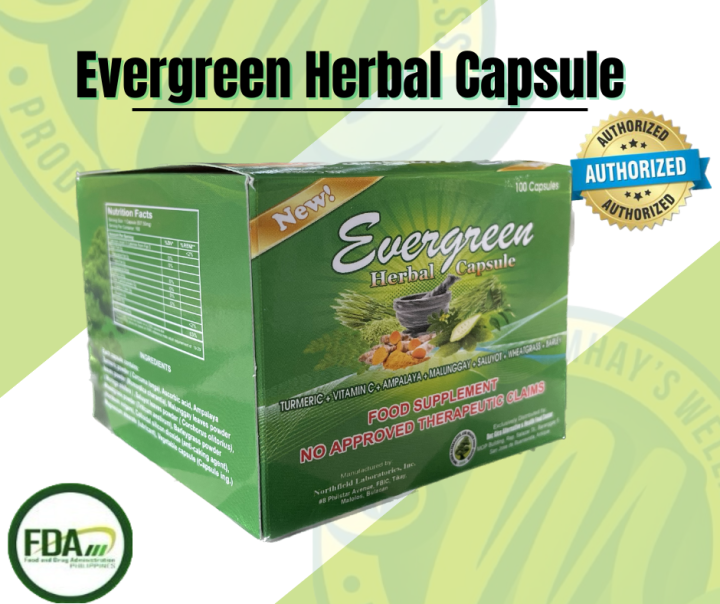Evergreen Herbal Capsule (1Stab) 10 Capsules only Lazada PH