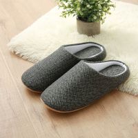 Winter Womens Soft Slippers for Home Men Comfortable Non-slip Flat Shoes Warm Plush Slides Casual Indoor Floor Flip Flops