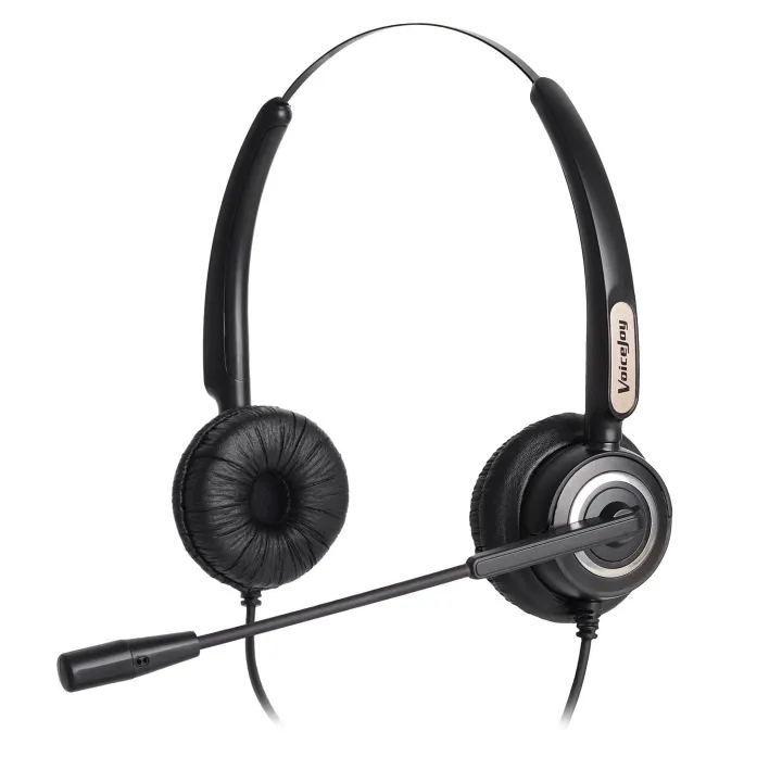 Binaural Office Headset with RJ9 Plug For AVAYA 1608,1616,9601,9608