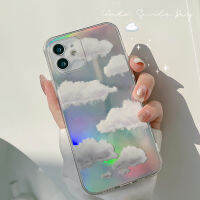 ใหม่เคสมือถือมือถือโดย Tipgute ดีไซน์ดั้งเดิมรูปแบบเลเซอร์เมฆเคส iPhone เคสแฟชั่นเรียบง่ายบางน้ำหนักเบาและสะดวกสบายสามารถใส่ได้กับ iPhone 14 13 12 11 Pro X Max XS XR SE 8 7 Plus ปกหลัง TPU แบบนิ่ม