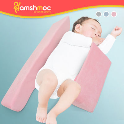 HamshMoc หมอนหมอนข้างสำหรับเด็กทารกแบบพกพา,หมอนป้องกันการนอนหลับแบบโรลโอเวอร์ช่วยให้ทารกเบี่ยงเบนศีรษะระบายอากาศได้