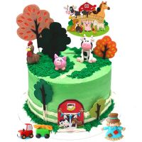 【CW】✎∋  Birthday Decoration Tractor Cock Sheep Kids Supplies