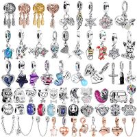 Original 925 Silver Dream Catcher Star Charms Chameleon Firefly Charm Cat Dog Paw Bead For Bracelet Jewelry Pendant Safety Chain