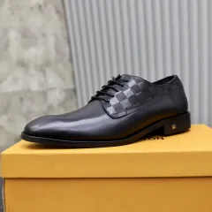 Original Luxury Men Shoes Formal Shoes lace shoe Vendome Flex Derby calf  leather Alligator pattern formal wear Suit shoes male shoe office 38~45  Size big shoe for men