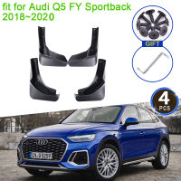 สำหรับ Audi Q5 FY Sport 2018 2019 2020 2021 MudFlaps Mudguards Splash Guards Fender Flare Auto ล้อหน้ารถอุปกรณ์เสริม80A 2 II