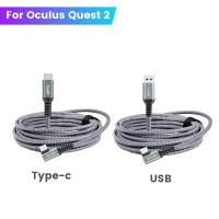 สายชาร์จ7M/6M/5M สำหรับ Oculus Quest 1/2 Link VR ยูเอสบีสายข้อมูลสายโอน3.0 Type-C สำหรับ Pico 3/4 VR อุปกรณ์เสริมสำหรับหูฟัง