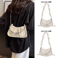 High-end niche messenger bag women 2023 new underarm bag gentle pearl chain fashion all-match shoulder bag 【BYUE】