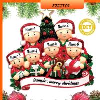 EZCITYS เครื่องประดับสำหรับตกแต่ง ของตกแต่งวันคริสต์มาส ดีไอวาย Navidad จี้คริสต์มาส 2024 อะคริลิค จี้ต้นคริสต์มาส บ้านในบ้าน