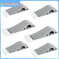 xfcbf2 PCs Gray Door Stop Door Stopper Wedge Heavy Duty Premium Rubber Decorative Stoppers Floor Security Wedge Door Stopper