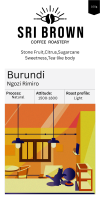 เมล็ดกาแฟ Burundi Ngozi Rimiro บรรจุ 100 กรัม