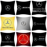 【hot】❧ Pillowcases 40x40 M-Mercedes-Benz Car Pillowcase Duplex Printed 50x50 Pillows Cover Hugs Sofa