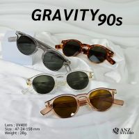 แว่นกันแดดรุ่น GRAVITY 90s แว่นกันแดดกรอบใส ขาเจลลี่ สไตล์วัยรุ่น Y2K เลนส์กัน UV400 แท้ มี 4 สี