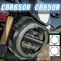 แหวนฝาปิดป้องกันไฟหน้าประดับลายคาร์บอนไฟเบอร์สำหรับไฟหน้ารถ Honda CB650R CB650R CB CBR 650R 2019-2022