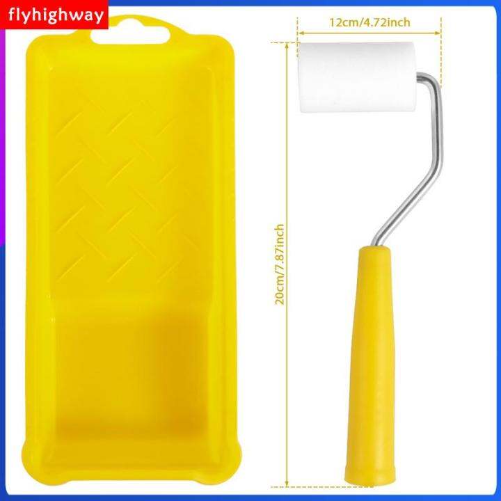 Roller cat busa Set Roller 2 inci 8 buah untuk perbaikan Roller cat