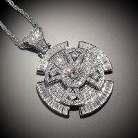 Spinner Cross Pendant Necklace 2 Colors New Arrival AAA Zircon Mens Necklace Fashion Rap Hip Hop Jewelry Fashion Chain Necklaces