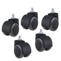 【CW】 Metal Office Swivel Casters Wheels Thread Stem for Sofa Bed Goods Shelf Storage Rack 5pc