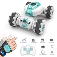 S-012 RC Stunt Car 2.4GHz 4WD Rotation Remote Control Watch Gesture Sensor Electric Toy RC Drift Car Gift for Kids Boys Birthday