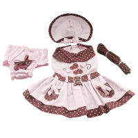 Butterfly Pattern Dog Dresses Dogs Princess Dress 6071052 Pet Puppy Supplies ( Dress + Hat + Panties + Leash = 1set