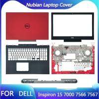 ใหม่สำหรับแล็ปท็อป Inspiron 15 7000 7566 7567ปกเคสกันตัวเครื่องสีแดงหน้าจอ LCD สำหรับแล็ปท็อปฝาหลัง/ฝาปิดโน้ตบุค/ที่พักเท้า/ฐานรองด้านล่าง