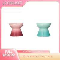 lecreuset สัตว์เลี้ยงสัตว์เลี้ยงเซรามิกชามสุนัขสุนัขชามคนแคระสูง