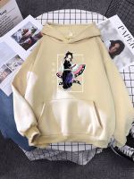 Demon Slayer Kochou Shinobu Print Women Hoody Sports Hooded Sweatshirts Autumn Warm Pullover Creativity Comfortable Female Sweat Size Xxs-4Xl