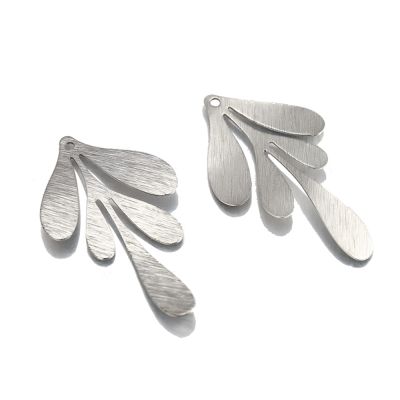 【CC】 10Pcs Textured Charms Floral Leaves Pendant Diy Boho Statement Earrings Findings Jewelry Making