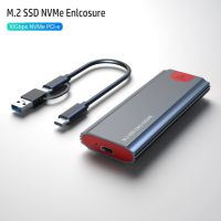 เครื่องมืออะแดปเตอร์สำหรับตู้ SSD M.2 NVMe USB เคสอลูมิเนียม C 3.1 Gen 2 10Gbps เป็นแผงกั้นภายนอก NVMe PCIe สำหรับ SSD M2 NVMe