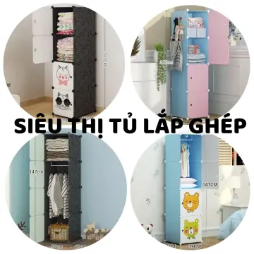 MỚI VỀ} Tủ nhựa lắp ghép 4 ngăn thông minh lắp ráp linh hoạt đứng ...