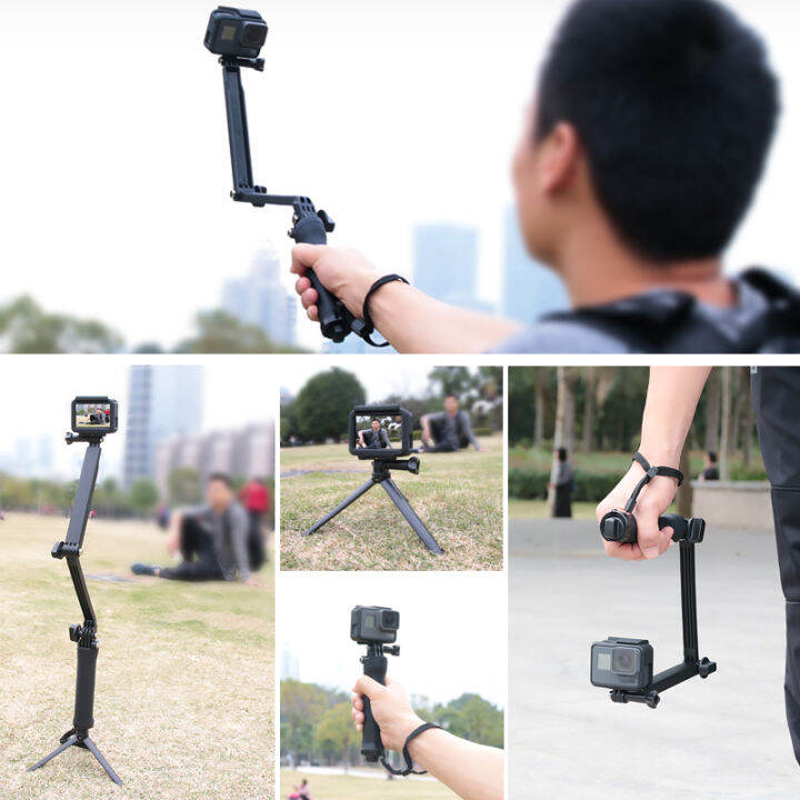 3-way-grip-waterproof-monopod-selfie-stick-tripod-stand-for-gopro-hero-7-6-5-4-session-for-yi-4k-sjcam-eken-for-go-pro-accessory