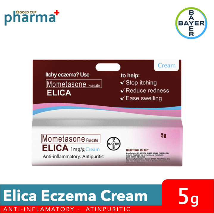 Elica Eczema Topical Steroid Cream 5g Anti Inflammatory Antipuritic Mometasone Furoate 