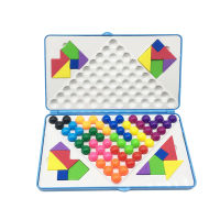 IQ Puzzle Childrens Development Inligence Early Educational Jigsaw Puzzle Magic Beads Boxed Building Pyramid Color Shape