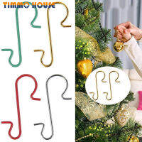 [Timmo House]50Pcs เครื่องประดับคริสต์มาสโลหะ S-Shaped Hooks ผู้ถือ Christmas Tree Ball จี้แขวนตกแต่งสำหรับ Home Navidad ใหม่ปี