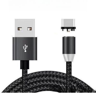 USB Magnetic Charging Cable Black Magnetic Charging Cord 540° Rotation Magnetic Phone Charger (6.6Ft)