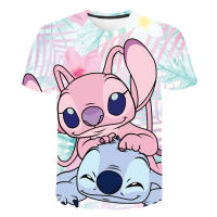 เด็กชายหญิง Stitch T เสื้อฤดูร้อนแขนสั้นเด็ก Stich Tops Tees การ์ตูน Casual เสื้อผ้าเด็ก1-14ปีเสื้อยืด