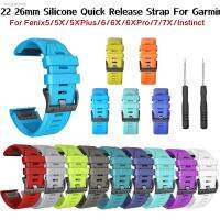 ✌ Galaone 22 26mm Silicone Wristband For Garmin Fenix 5 Plus 6 Pro 7 Sport Quick Release Watch Band For Fenix5X 6X 7X 3HR/945/935