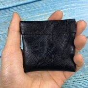Ví Da Pu Cho Nam Nữ Ví Đựng Tiền Xu Túi Đựng Thẻ Tín Dụng Unisex Màu Đen