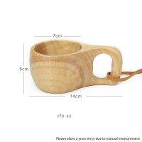 【Online】 Kuksa แก้วมักใส่ไม้ยางพาราถ้วยชาไม้การดื่มกาแฟนมงานทำมือ16สไตล์สำหรับงานกลางแจ้ง Visual Touch