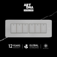 ART DNA รุ่น A89 Switch LED 2 Way Size S สีสแตนเลส ขนาด 2x6" ปลั๊กไฟโมเดิร์น ปลั๊กไฟสวยๆ สวิทซ์ สวยๆ switch design