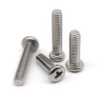 5/10/50pc M1 M1.2 M1.4 M1.6 M2 M2.5 M3 M3.5 M4 M5 M6 M8 GB818 A2-70 304 Stainless steel Cross Round Phillips Pan Head Screw Bolt Nails Screws Fastener