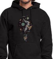 Universe Design Hot Air Balloon Graphic Fleece Hoodie MenS Astronomy Enthusiast Novelty Fashion Customizable Sweatshirts Size Xxs-4Xl