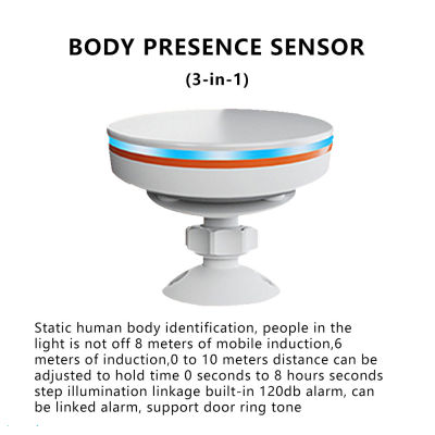 DC5V Zigbeewifi Human Presence Sensor 5V MMwave 24G เรดาร์ไซเรนนาฬิกาปลุก Motion Lux การตรวจจับ Smart Life Home อัตโนมัติ